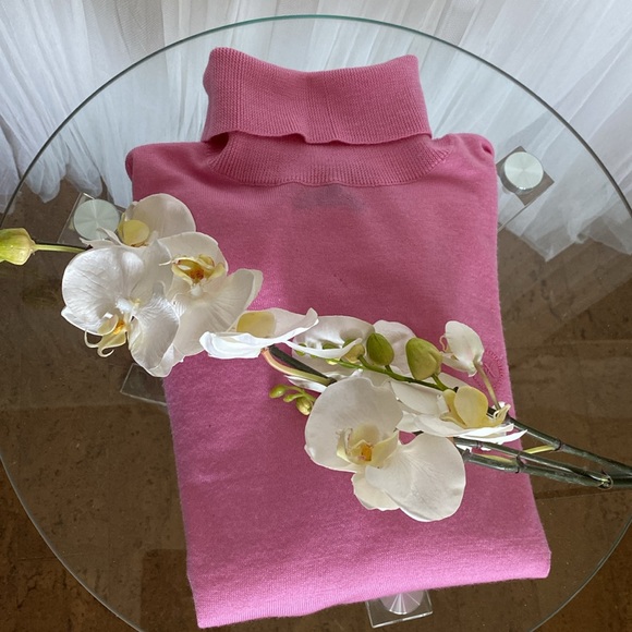 A/X Armani Exchange 100% Merino wool! Lightweight pink turtleneck! Size Medium - Picture 1 of 16